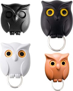 Owl Magnetic Hook Refrigerator Sticker Back Door Key Keychain Storage Hook Strong Non-trace Sticky on Hallway Wall Key Hanger