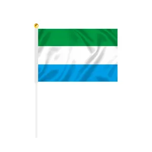 Bandeira ondulada da mão da serra leona, fabricante profissional festa de férias nacionais