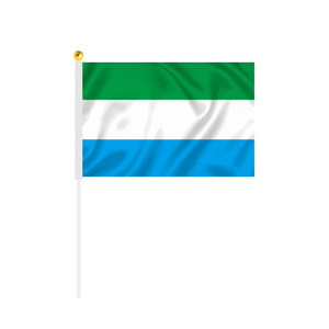 Bandera onduladora manual, fabricante profesional, celebración nacional <span class=keywords><strong>de</strong></span> vacaciones, Sierra <span class=keywords><strong>leon</strong></span> - Product Image 1