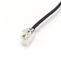 Câble adaptateur multifonctionnel 30cm RJ9 vers USB 4P4C 4 broches mâle vers femelle pour applications téléphoniques et électriques