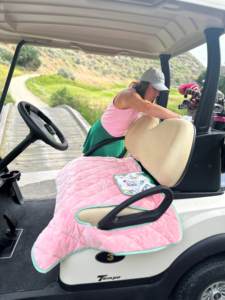 Fundas Personalizadas para Asientos de Carrito de Golf, Toalla para Asiento de Carrito de Golf Plegable, Manta de Picnic en su Propia Funda de Transporte con una Práctica Bolsillo Pequeño - Product Image 5