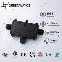 Boîtier de jonction étanche M686-3B 3 voies IP68 Connecteur PC OEM/ODM Certifié ETL CE RoHS
