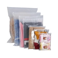 Sac à zip-lock givré personnalisé mat refermable en plastique pour vêtement fermeture éclair EVA emballage transparent sac de t-shirt pour chaussures