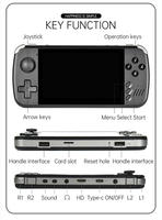 Consola de Juegos Portátil Powkiddy X39 Pro, Reproductor de Juegos Portátil X45, Pantalla IPS de 4,3 Pulgadas, Consola de Juegos Retro Clásica