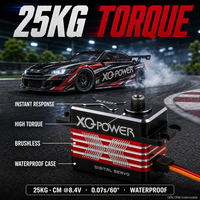 Servomoteur numérique programmable XQ-POWER 8.4V XQ-BLS325, étanche, 25KG, sans balais, profil bas, boîtier en aluminium pour voiture RC 1/10