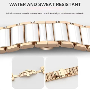 Correa de Reloj de Acero Inoxidable de Liberación Rápida de 18 mm para Mujer, Compatible con <span class=keywords><strong>Huawei</strong></span> Watch GT6, <span class=keywords><strong>GT</strong></span> 5, GT5 Pro - Product Image 4