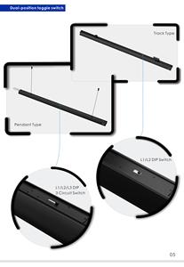 High Lumen 190LM/W 95RA Pendant LED Linear <b>Light</b> Seamless Linkable for Supermarket Shop Store DALI Emergency Function - Product Image 4