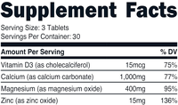 Comprimés de Vitamines Minérales D3 à Haute Concentration – Complément Santé Adulte Calcium Magnésium Zinc Soutien Immunitaire Gestion de l'Énergie