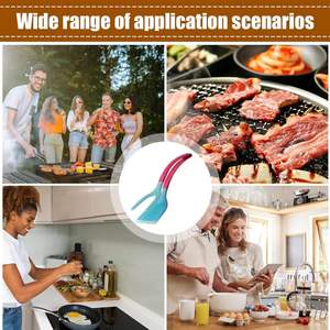 Pinzas Espátula de Silicona Resistentes al Calor, Antiadherentes 2 en 1 para Agarrar y Voltear, Pinzas de Cocina para Panqueques, Pescado y Huevos - Product Image 4