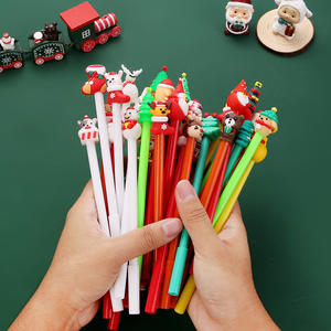 Weihnachts-Kugelschreiber aus Kunststoff mit Logo, personalisierbarer Stift mit Weihnachtsmann-Rentier, geeignet als Geschenk für Kinder, Kugelschreiber Großhandel - Product Image 3
