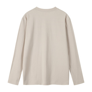 Streetwear Vêtements de travail col rond vierge surdimensionné logo personnalisé coton unisexe broderie impression Fitness 230gsm manches longues hommes <span class=keywords><strong>t</strong></span>-shirts - Product Image 5
