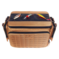 Bolsa de Pesca con Mosca Profesional Personalizada de Nailon, Construcción Rígida, Capacidad de 25L, Correa de Hombro Ajustable para Uso Unisex