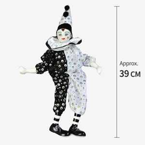 Figura de <span class=keywords><strong>Payaso</strong></span> Pierrot de Cerámica Hecha a Mano, Muñeca de Lujo Personalizada, Decoración Vintage de Grado Profesional para el Hogar, Decoración de Pascua - Product Image 6