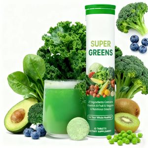 Tabletas Efervescentes Multivitamínicas para Adultos con Superalimentos Verdes - Suplemento para la Salud Digestiva y el Apoyo Inmunológico - Product Image 1