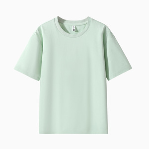 T-shirt da uomo vintage distressed a maniche corte in cotone pettinato traspirante, vestibilità ampia, per adolescenti, di tendenza, all'ingrosso, supporto OEM e ODM per il commercio transfrontaliero estivo - Product Image 2