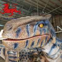 D'attractions grandeur nature animatronique réaliste velociraptor dinosaure dragon costumes