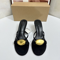 Nouvelle Collection Été 2025 – Sandales à Talons Hauts pour Femme, Bout Rond, Bride Cheville, Tige en Microfibre, Boucle Métallique