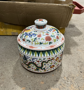 โถเซรามิกลาย<span class=keywords><strong>มังกร</strong></span>สีสันสดใสหม้ออาหารลายมังกรโบราณของจีน - Product Image 2