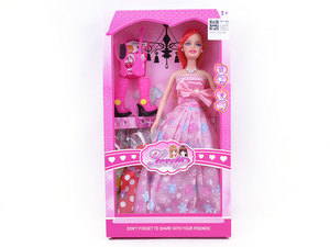 Jinming Adorable Poupée Habillée Mannequin de Mode pour Fille Jeu de Transformation Poupée en Plastique PVC Rose avec Vêtements et Valise pour Filles - Product Image 4