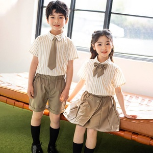 British <strong>Style</strong> Fashion Strips T-shirts and Shorts Summer Sleeves Primary <strong>Kindergarten</strong> Performance Garments <strong>School</strong> <strong>Uniforms</strong> - Product Image 4