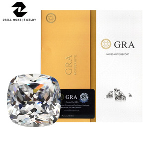 Moissanite Loose Diamonds Cushion Cut D Color GRA Certified For Jewelry Making - Product Image 1