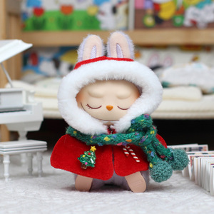 Second Generation Labubu <b>Doll</b> Clothes Christmas Snowman Outfit Vinyl <b>Doll</b> <b>Accessories</b> For Blind Box Keychain Sitting Party - Product Image 1