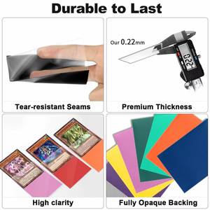 Porte-cartes en cuir PU de qualité supérieure, 7 pouces, impression par transfert thermique, étui de protection noir pour cartes de jeu TCG - Product Image 5