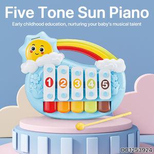 Jouet musical multifonctionnel 2 en 1 pour bébé : Xylophone et <span class=keywords><strong>piano</strong></span>, support musical, jeu <span class=keywords><strong>de</strong></span> percussion pour la coordination œil-main - Product Image 2