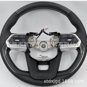 Steering Wheel Assembly For Toyota Land Cruiser LC300 2008-2026 Black ABS Carbon Fiber Style With Push Button Switches - Product Image 5