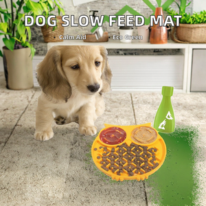 Wholesale Dogs Boredom Anxiety Reducer Bowls Food <b>Mat</b> OEM Pet Slow Feed Feeding Bowl Dog 100% <b>Silicone</b> Eco-Friendly - Product Image 2