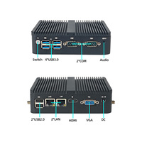 Ordinateur de bureau mini PC sans ventilateur, vente directe d'usine en Chine, J1900 NUC Mini PC avec double RS232, double LAN, ordinateur industriel