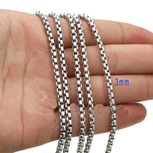 <strong>Black</strong> Necklace Jewelry Accessories Gold Pla Hip Hop Titanium <strong>Chain</strong> Stainless Steel for Women Men 2mm 3mm 5mm 7mm Punk Box <strong>Chain</strong> - Product Image 3
