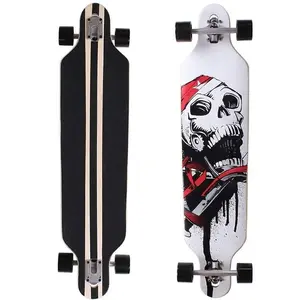 Wellshow Longboard Skateboard Deck Compleet Board 9 Lagen Esdoorn Hout Sport Drop Down Door Cruiser 42 ''Lange Board Jongeren