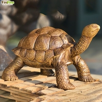 Artisanat antique, statue de tortue et d'enfants en bronze fait à la main en cuivre, à vendre
