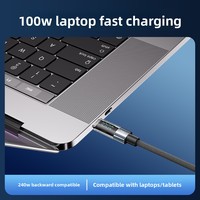 Cable USB C con Apagado Automático Inteligente de 240W, Pantalla Digital Transparente, Cable de Carga Rápida USB-C - PD 27W para iPhone 15 14 Apple