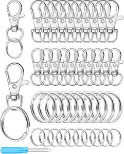 Key Chain Supplies Including Keychain Clip Lobster Claw Clasps Jump Rings Extender Chain Pliers for Key Chain Making Jewelry - Product Image 1