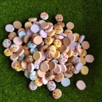 Cabochons en résine 21 mm, motif mini-biscuit aux pépites de chocolat Kawaii, à dos plat, breloques pour slime et accessoires pour loisirs créatifs DIY