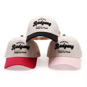 Gorras de Béisbol de Cinco Paneles, Bicolor, 100% Algodón, Personalizables, Gorras Deportivas con Logotipo Bordado en 3D para Hombre - Product Image 2
