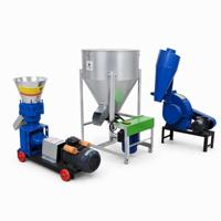 Machine à granulés d'aliments pour animaux de 300-800 kg/h, ligne de traitement d'aliments pour volailles, haute productivité, 220/380V