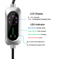 Chargeur de voiture électrique portable OEM ODM pour usage domestique, courant réglable 32A, niveau 2, type 2, type 1, station de charge GBT