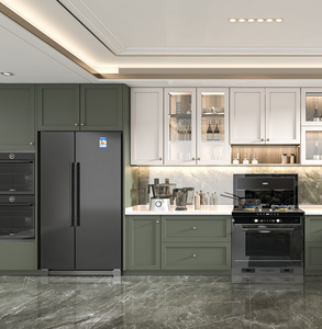 Meubles de <span class=keywords><strong>cuisine</strong></span> haut de gamme en L sur mesure avec panneaux <span class=keywords><strong>Egger</strong></span>, finition mate et meuble d'appareils intégré pour <span class=keywords><strong>cuisine</strong></span> de villa - Product Image 2