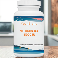 Vitamine D3 K2 5000 UI Capsules molles et gouttes liquides pour adultes pour soutenir le système immunitaire, non destiné aux nouveau-nés
