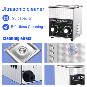 Nettoyeur à ultrasons <span class=keywords><strong>pour</strong></span> <span class=keywords><strong>bijoux</strong></span>, petites pièces dentaires, avec réservoir de 2L, <span class=keywords><strong>pour</strong></span> manucure et lunettes - Product Image 6