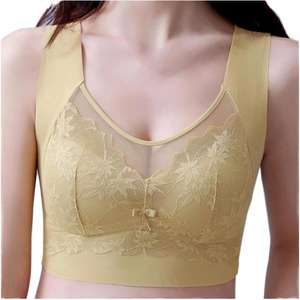 Soutien-gorge en dentelle pour <span class=keywords><strong>jeunes</strong></span> femmes grandes tailles, confortable, tricoté, sans armatures, avec bonnets complets pour les <span class=keywords><strong>gros</strong></span> seins, soutien-gorge sans trace - Product Image 1