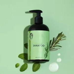 Miel Shampoo organico forte 355ml menta rosmarino sbiancante siero organico naturale adulti crescono rapidamente i capelli favorendo la circolazione