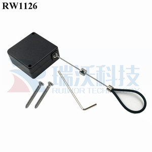 RUIWOR RW1126 Carré Rétractable Cordon Plus Réglable Boucle De Fil En Acier Inoxydable Plaqué Tuyau En Silicone <span class=keywords><strong>pour</strong></span> le Positionnement des Produits - Product Image 3