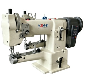 YBAO Machine à coudre industrielle neuve, à point noué, à aiguille simple, à entraînement direct, à bras haute, à lit cylindrique, programmable et informatisée, pour travaux lourds - Product Image 3