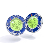 Marqueur de balle de golf avec niveau à bulle pour la lecture de la pente, en alliage de zinc, durable, léger, haute précision, accessoire de golf, cadeau