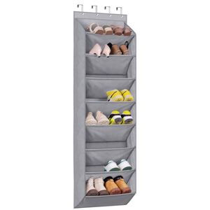 8 Deep Pocket Door <b>Shoe</b> Organizer Hanging <b>Shoe</b> Rack for 20 Pairs Closet Hanger Clothing Storage Closet Systems Organizers - Product Image 1