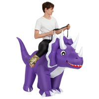 Halloween Drôle Fête Cosplay Fou Jurassique T Rex Dinosaure Feu Rouge Dragon Gonflable Costume Adultes Animal/Anime Noël